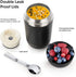 DaCool Insulated Food Jar 24 oz Insulated Lunch Container Keep Food Hot Cold Warm Stainless Steel Vacuum Hot Food for Adult Women Man Lunchbox Leak Proof Wide Mouth for Office Picnic Outdoors - Black