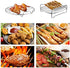 MFTEK XL Air Fryer Accessories-Air Fryer Rack Set of 2, Multi-purpose Double Layer Rack with Skewer, Compatible with XL Power Airfryer Philips