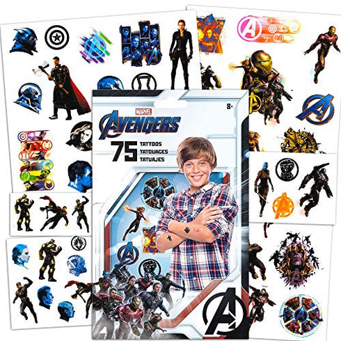 Superhero Tattoos for Boys Kids Party Bundle -- 200+ Licensed Temporary Tattoos Featuring Transformers, Batman, and Marvel Avengers (Party Supplies)