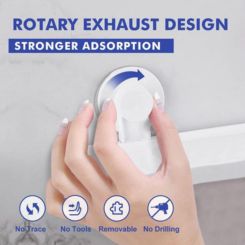 Bathlux Self Adhesive Shower Shelf, Non-Drilling Bathroom Shelf, Wall Mounted for Apartment, Bathroom Organizer, White, for Home Decor/Kitchen/Bathroom-30134