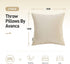 Acanva Solid Velvet Soft Decorative Throw Pillow, 18 x 18 in, Cream