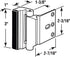 Defender Security Bronze U 11126 Door Reinforcement Lock Add Extra, High Security to Your Home and Prevent Unauthorized Entry 3 Stop, Aluminum Construction Anodized Finish