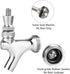 Hgkeke Beer Faucet Stainless Steel Beer Tap Faucet Keg Tap with Beer Faucet Tap Handle, Beer Tap Faucet Plug, Draft Beer Keg Tap Faucet for US Standard Kegerator Beer Tower Beer Shanks Beer Dispensing