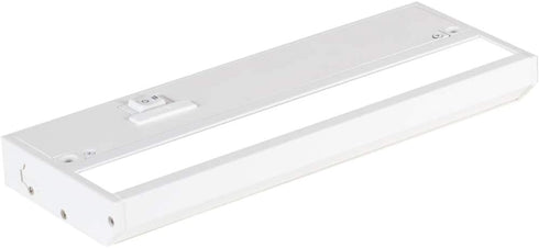 LED Under Cabinet Lighting by NSL - Dimmable Hardwired or Plugged-in Installation - 3 Color Temperature Slide Switch - Warm White (2700K), Soft White (3000K), Cool White (4000K) - 9 Inch White Finish