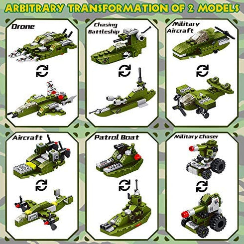 VATOS STEM Building Toys, 576 PCS Warcraft STEM Toys for 6 Year Old Boys 25-in-1 Engineering Building Bricks Destroyer Fighter Vehicles Blocks Kits Best Gifts for Kids Aged 6 7 8 9 10 11 12 Yr Old