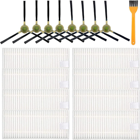 CauYien 16 Pack Replacement Accessories Kit Compatible with Life K2 K3 K4 and Lefant Robot Vacuum Cleaner M210,M210S M210B M213, 8 Side Brushes, 8 Filters