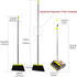 Broom and Dustpan Set, TreeLen Broom with Dust Pan with Long Handle Combo Set for Office and Home Standing Upright Sweep Use with Lobby Broom