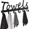 Bathroom Towel Rack, Rustproof, Towel Racks for Bathroom, Wall Mount Space Saving and Easy to Install -Sturdy Towel Hooks -The Perfect Addition to Your Bathroom Decor Convenient Towel Holder, Black