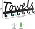 Bathroom Towel Rack, Rustproof, Towel Racks for Bathroom, Wall Mount Space Saving and Easy to Install -Sturdy Towel Hooks -The Perfect Addition to Your Bathroom Decor Convenient Towel Holder, Black