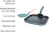 Goodful Aluminum Non-Stick Square Griddle Pan/Flat Grill, Made Without PFOA, with Nylon Pancake Turner, Dishwasher Safe Cookware, 11" x 11", Turquoise