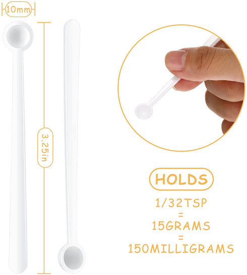 Mini Scoops Measuring Spoons Mini Shovel Scoop Spice Scoop Tiny Measuring Spoon Micro Powder Scoop for Cosmetics Medicines Spices Powder Measurement Tools Supplies (36, 0.15 ml)