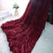 MYRU Plush Super Soft Blanket Bedding Sofa Cover Furry Fuzzy Fur Warm Throw Qulit Cozy Couch Blanket for Winter (51"x 63", Wine Burgundy Red)