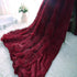 MYRU Plush Super Soft Blanket Bedding Sofa Cover Furry Fuzzy Fur Warm Throw Qulit Cozy Couch Blanket for Winter (51"x 63", Wine Burgundy Red)