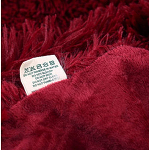 MYRU Plush Super Soft Blanket Bedding Sofa Cover Furry Fuzzy Fur Warm Throw Qulit Cozy Couch Blanket for Winter (51"x 63", Wine Burgundy Red)