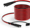 Electop 15Feet SAE to SAE Extension Cable, Quick Connect Disconnect SAE Power Connector Cable Wire Harness 14AWG with Dust Cap for Automotive RV Motorcycle Solar Panel SAE Plug Battery Charging Cable
