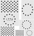 Koogel 7 Pcs Plastic Stencil Template, 3 Sizes American Flag 13/50 Star Stencil Template for Planner/Notebook/Wood/Wall/Graffiti/Card DIY Drawing Painting Craft Projects