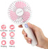 OCUBE Handheld Fan, Mini Hand Held Fan with 7 Color LED Light Base, 2000mAh Battery Operated USB Rechargeable Desk Fan, 3 Speeds Electric Portable Personal Cooling Fan for Home Office Travel (Pink)