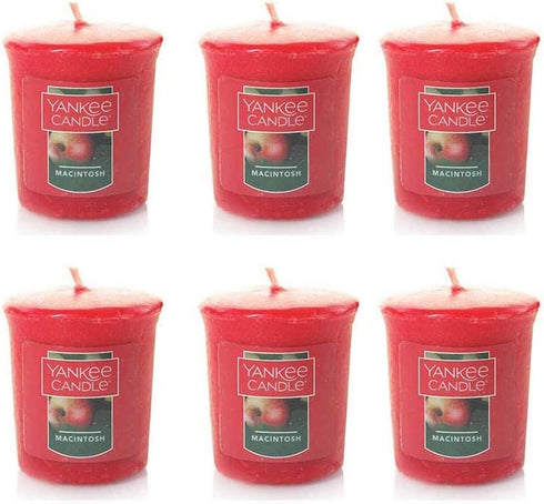 Yankee Candle Lot of 6 Macintosh Votive Candles