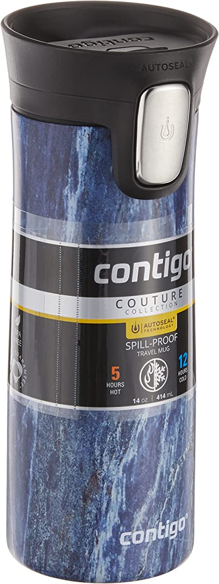 Contigo Coffee Couture Autoseal Vacuum-Insulated Travel Mug, 14oz, Blue Slate