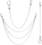 Anezus 3pcs Belt Chain, Pocket Chain, Chains for Wallet, Pants, Jeans, Goth Accessories for Eboy, Egirl, Men and Women