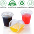 Eupako 8 oz Plastic Cups with Lids, Clear Disposable Cups with Flat Lids, Cold Drink Containers Pack of 100