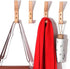 Papatop Wooden Hooks Wall Mounted Wood Coat Hook Decorative Wall Hook Hat Rack 4pcs