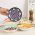 Small Bowls - Ice Cream Dessert Bowl 8.5 oz - Ceramic Bowl Set of 6 - Colorful Shallow Bowl for Side Dish | Snack | Appetizer - Microwave and Dishwasher Safe - 5.5 x 1.3 Inches