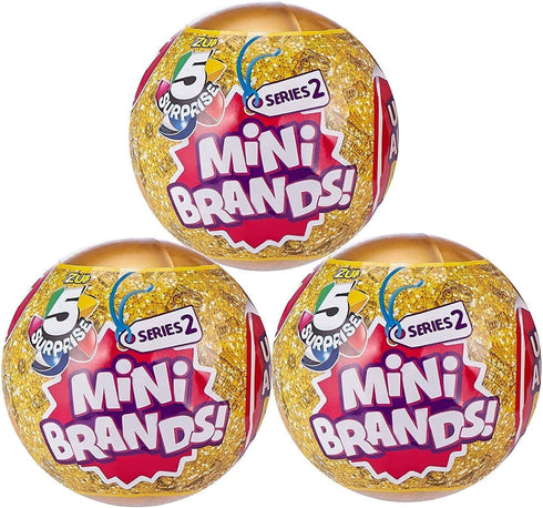 Generic 5 Surprise Mini Brands Series 2 by Zuru - 3 Ball Bundle