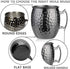 Moscow Mule Mugs Set of 2 - Black Plated Hammered Mugs 18 oz/ 550ml With Brass Handle and Stainless, Unlined Cups For Moscow Mule Cocktails and other Chilled Drinks (Black) SC020