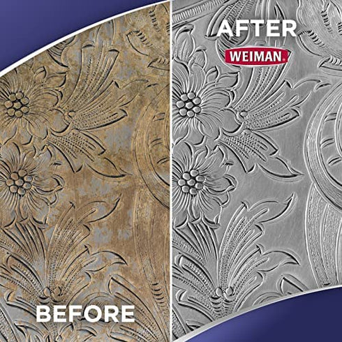 Weiman Silver Cleaner and Polish - 8 Ounce with Polishing Cloth - Ammonia Free - Polish Silver Jewelry Sterling Silver Antique Silver Gold Brass Copper and Aluminum