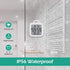 Number-one Shower Clock Digital Bathroom Countdown Clock Battery Operated Kitchen Wall Timer Clock, Waterproof for Water Spray, Large LCD Screen, Temperature Humidity Display for Shower Cooking, White