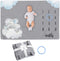 Paishanas Baby Monthly Milestone Blanket | Boy | Girl | Super Soft Premium Fleece | Monthly Blanket | Elephant | Photo Props for Newborn | Photography Backdrop 60" x 40"