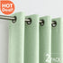 Treatmentex Green Curtains for Living Room 96" Long Geometric Window Drapes for Bedroom Light Green 2 Panel Drapes Grommet Top