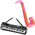 20 Pack Inflatable Rock Star Toy Set Music Instruments Party Props 6 Inflatable Guitars, 6 Inflatable Microphones, 6 Shutter Shading Glasses, 1 Inflatable Piano and 1 Inflatable Saxophone