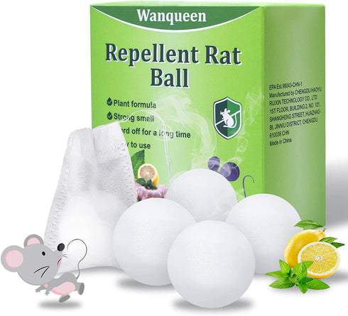 4 Pack Mouse Repellent Rodent Repellent, Peppermint Oil to Repel Mice and Rats, Mice Repellent Pest Insect Control