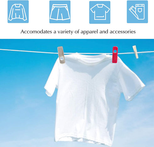 Regilt 100 Pack Plastic Finger Clips for Hanger Multi-Purpose Washing Clothes Pins Strong Pinch Grip Clips for Slim Line Baby Clothes, Velvet Clothing, Pants, Skirt (Black, 60)