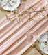BOXAN Gorgeous Blush Peach Sheer Table Runner 30x120 Inch for Light Peach Romantic Wedding Decor, Bridal & Baby Shower, Birthday Party, Boho Christmas Party Table Decoration