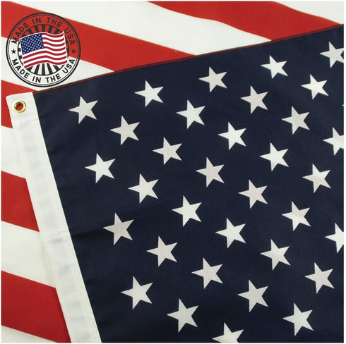 American Flag 3x5 Waterproof Outdoor by Grace Alley, Heavy Duty Fade Resistant Bright Color - Long Lasting Polyester Cotton Blend with Brass Grommets, 100% Made in USA
