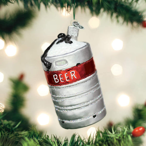 Old World Christmas Ornaments: Craft Beer Collection Glass Blown Ornaments for Christmas Tree,Beer Keg