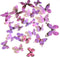 48pcs Purple Butterflies Wall Decoration, 3D Butterflies Wall Stickers for Girl Bedroom, Removable Butterflies Decor