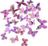 48pcs Purple Butterflies Wall Decoration, 3D Butterflies Wall Stickers for Girl Bedroom, Removable Butterflies Decor