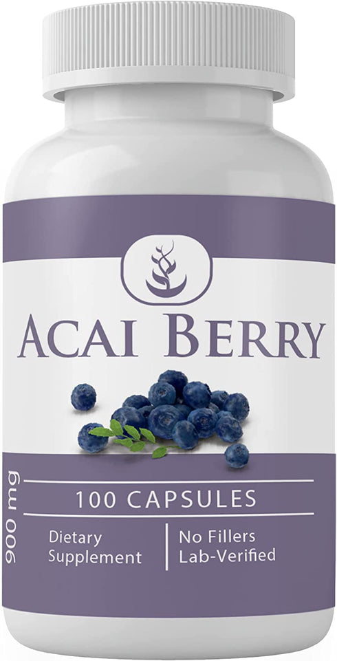 Pure Organic Ingredients Acai Berry (100 Capsules) Naturally Sourced, Energy, Antioxidants*