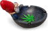 World of Wonders - Gnaughty Gnomes Series - Smokin' Good Time - Collectible Stoner Gnome with Joint Ashtray Embossed Cannabis Pot Leaf Accent Smoking Accessory 420 Home Decor Bar Accent, 4.75-inch