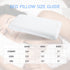 bedreamy Memory Foam Pillow, Soothing and Cooling Mattress Topper Ventilated Design Soft Flocking Pillow (King) (Queen)
