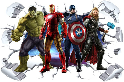 ZI XIN Superhero Wall Stickers Avengers Wall Decals Excellent Vinyl Wall Decor for Boys Room Living Room ( Size 35.4 x 23.6 inch)