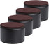 Ezprotekt Bed and Furniture Round Risers, 4 Pack Elevator up to 2 Per Riser and Lifts up to 5,000 LBs - Protect Floors Wont Scratch Wood and Carpet Surface Anti Slip Bottom (Round,2 Inch Black)
