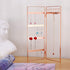 LEORISO 2-Panel Jewelry Organizer, Metal Jewelry Holder, Foldable Jewelry Hanger, Portable Jewelry Display Rack for Earrings, Necklaces & Bracelets (Rose Gold)