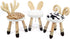 Toddler Chair Cushion & feet Covers Set, Bunny White, Washable, Memory Foam, for Wooden Toddler Chair