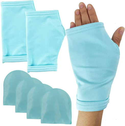 Hot and Cold Hand Therapy Gloves, Hand Ice Pack, Ice and Heat Therapy Pain Relieving Mittens | Microwavable and Freezable, Arthritis, Finger and Hand Injuries, and Carpal Tunnel Small, Medium