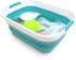 SAMMART 17.5L (4.6 Gallon) Collapsible/Foldable/Pop Up/Portable Washing Tub, Water Capacity 13.5L/3.5 Gallon (1, Bright Blue)